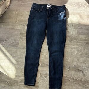 PAIGE Women's Dark Blue Skinny Jeans